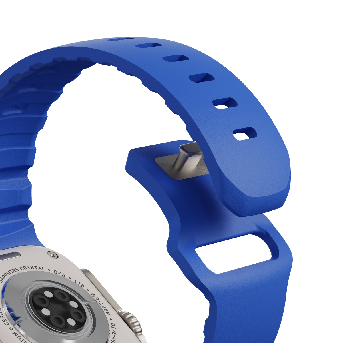Back view of Flex Cobalt with tuck-lock pin