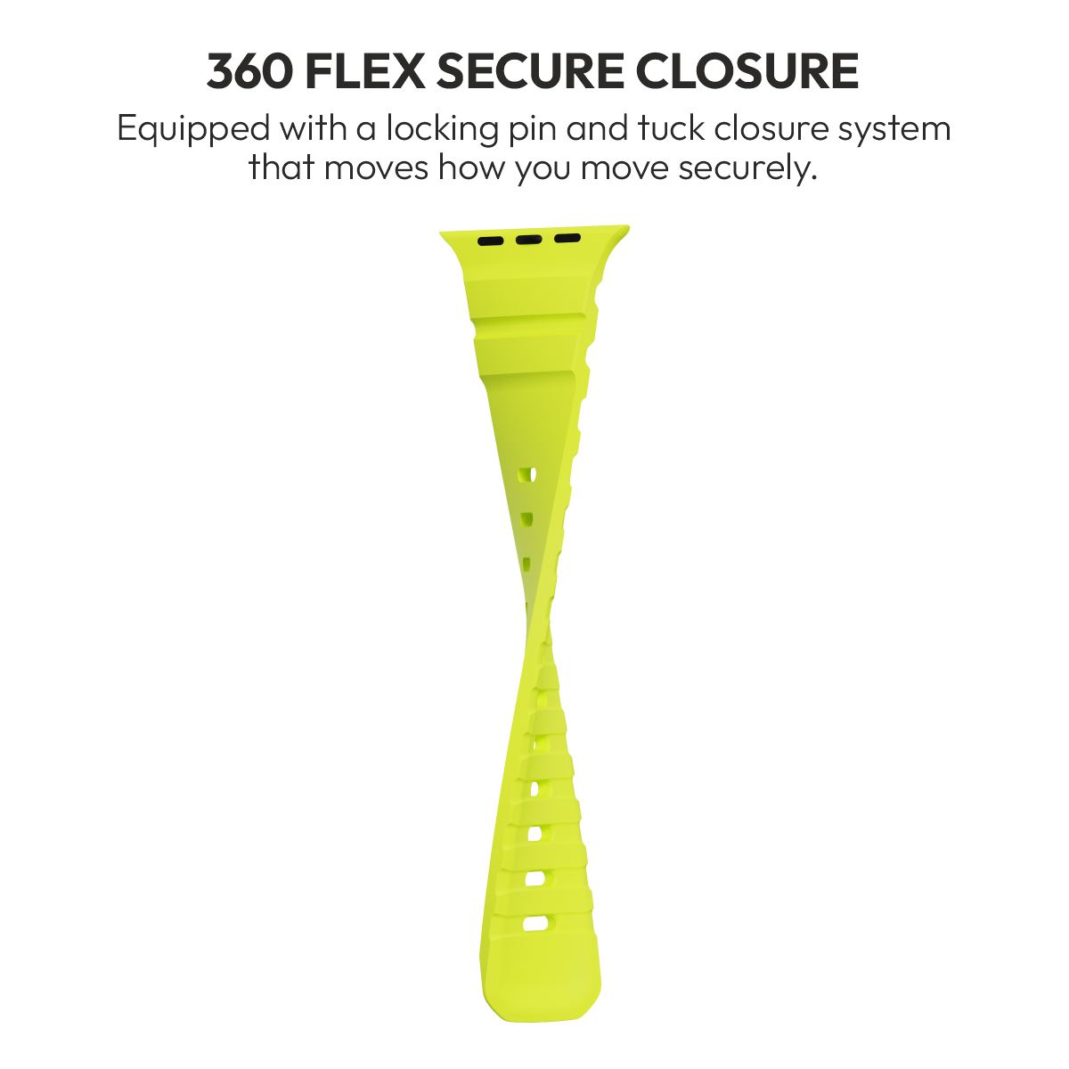 Flex Lime tuck-lock pin closure