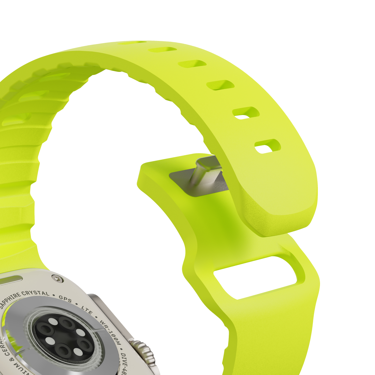 Back view of Flex Lime with tuck-lock pin