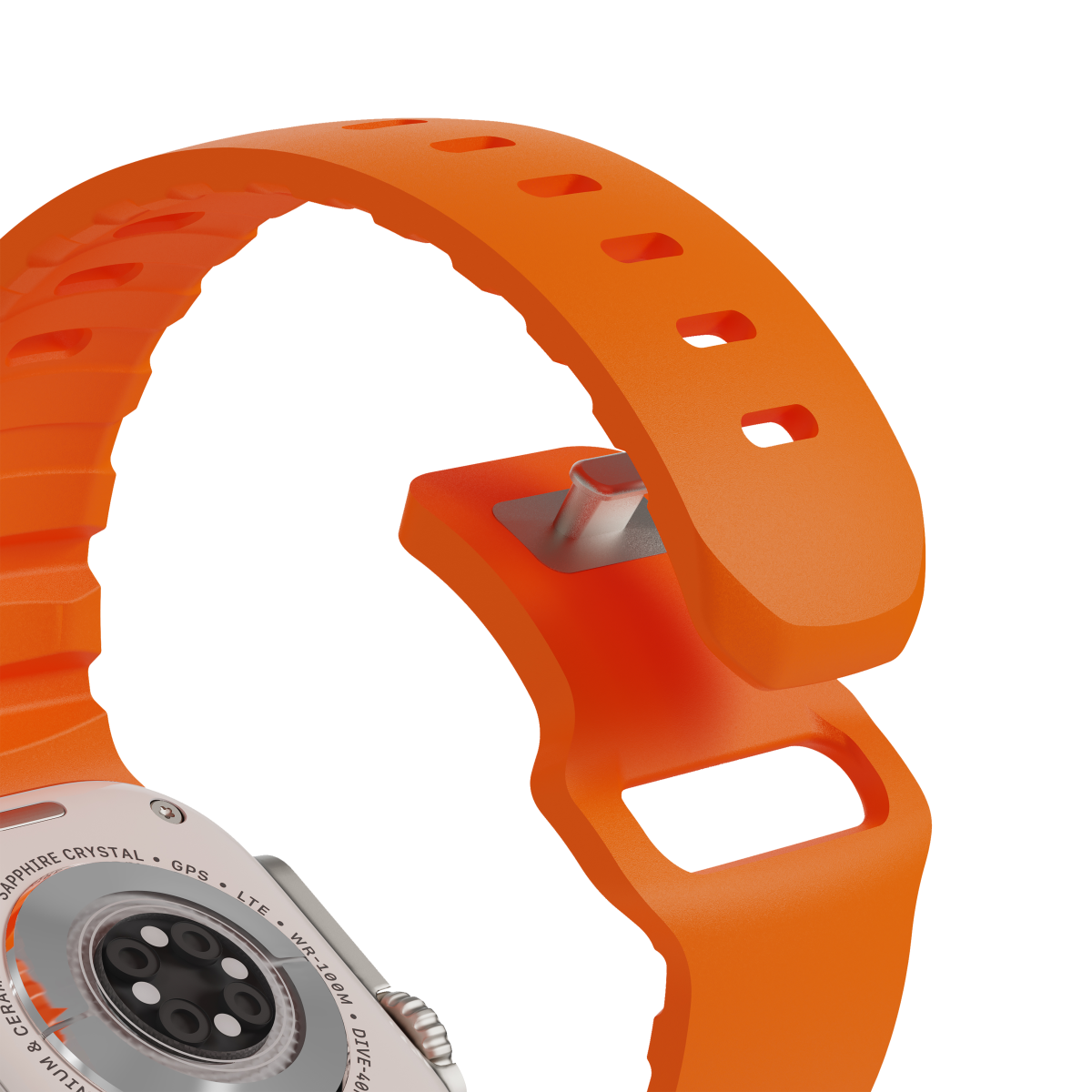 Back view of Flex Orange with tuck-lock pin