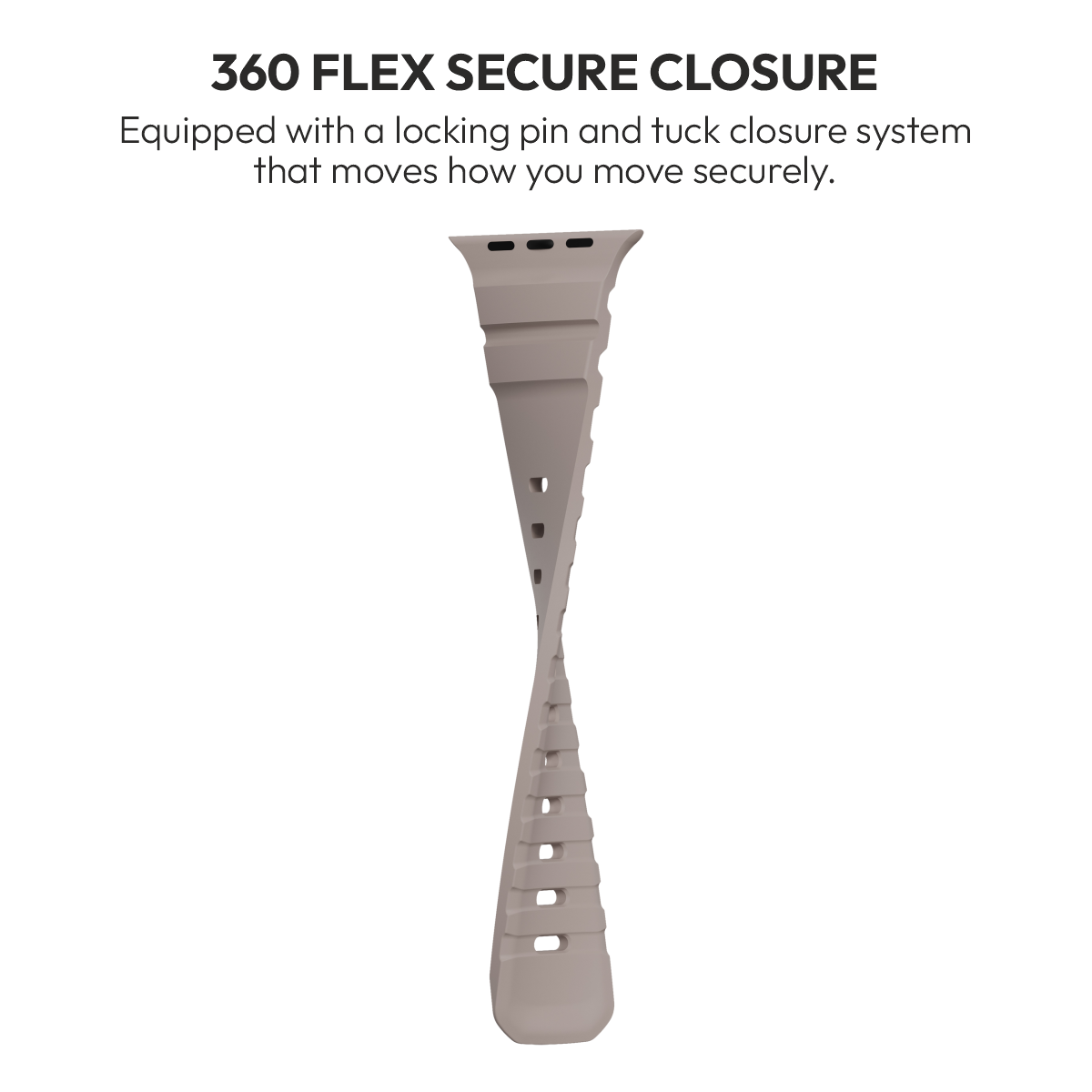 Flex Sand tuck-lock pin closure